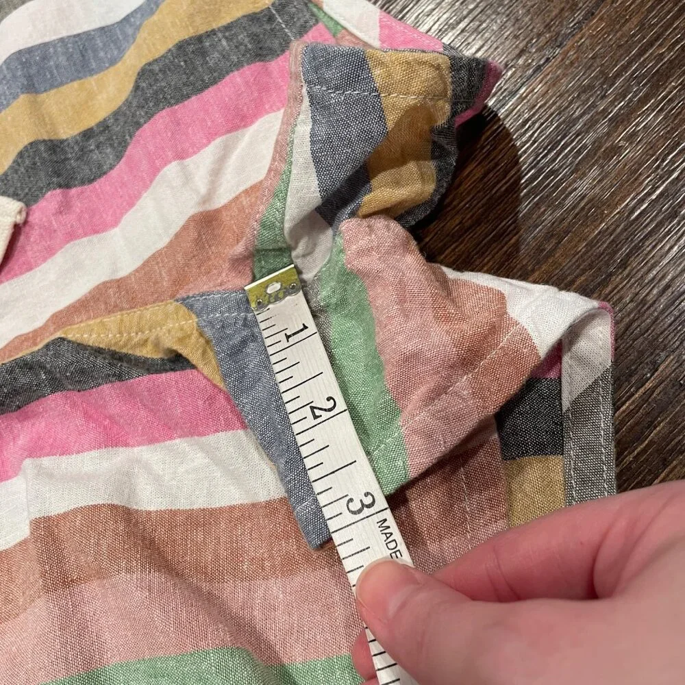 Marine Layer Multicolor Striped High Waist Shorts - Picture 7 of 8